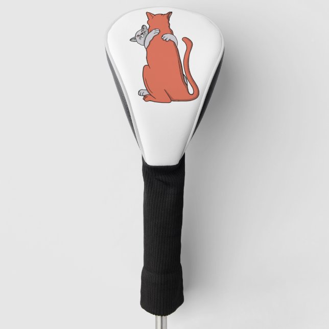 Zwei Katzen schließen Freundschaft Golf Headcover (Vorderseite)