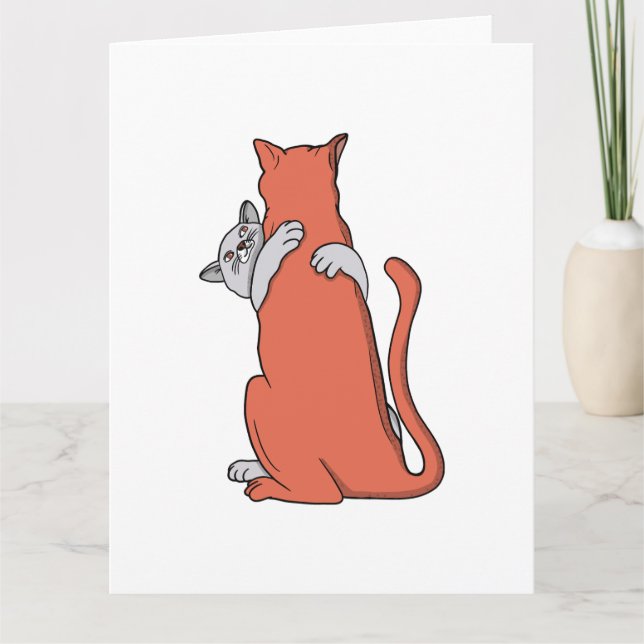 Zwei Katzen schließen Freundschaft Karte (Vorderseite)