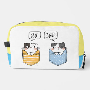 zwei Katzen Waschbeutel