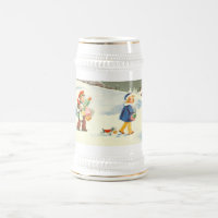 Zwei Kinder und ein Hund