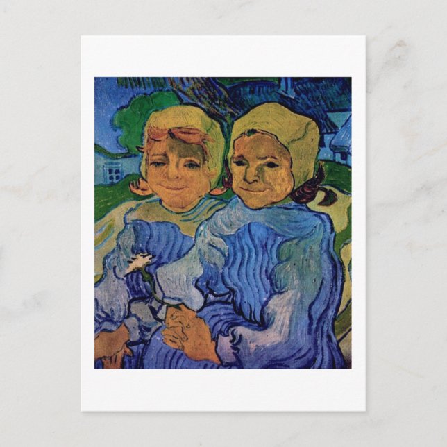 Zwei Kinder, Van Gogh Fine Art Postkarte (Vorderseite)