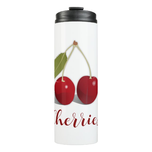 Zwei Kirschen Design Thermal Tumbler Thermosbecher (Vorderseite)