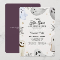 Zwei kleine Boos Girl Twins Halloween Babydusche
