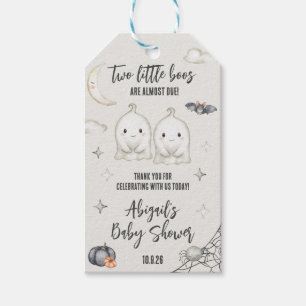 Zwei kleine BOOS sind bald fällig! Halloween-Baby- Geschenkanhänger