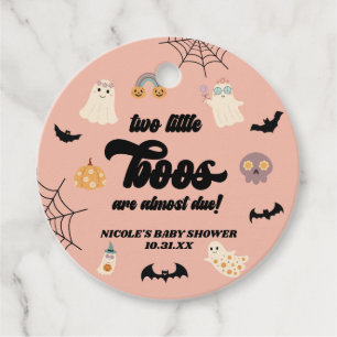 Zwei kleine Boos Twins Halloween Babydusche Geschenkanhänger