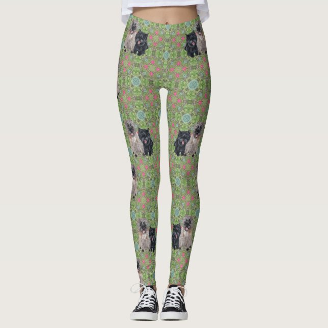Zwei kleine Cairn Terriers Leggings (Vorderseite)