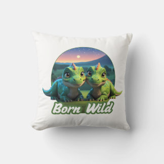 Zwei kleine Dinos - Born Wild Kissen