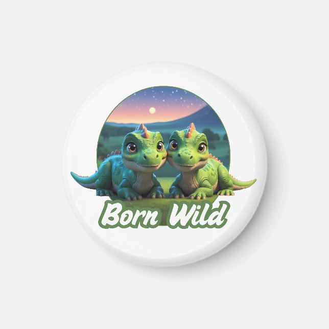 Zwei kleine Dinos - Born Wild Magnet (Vorne)