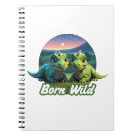 Zwei kleine Dinos - Born Wild  Notizblock