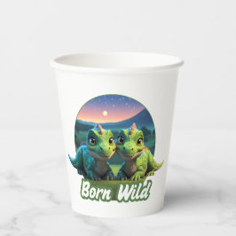 Zwei kleine Dinos - Born Wild Pappbecher