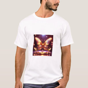 Zwei kleine Feen umgeben einen goldenen Schmetterl T-Shirt