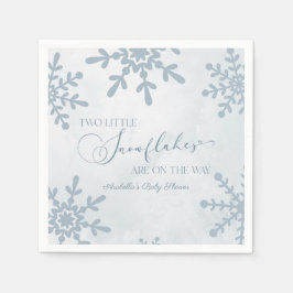Zwei kleine Schneeflocken Winter Twins Kinderdusch Serviette
