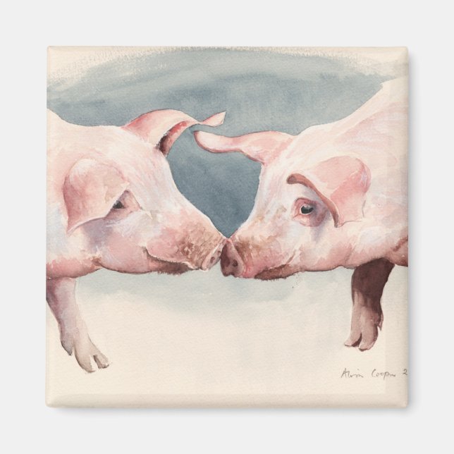 Zwei kleine Schweine 2012 Magnet (Vorne)