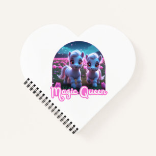 Zwei kleine süße Ponys - Magic Queen Notizbuch