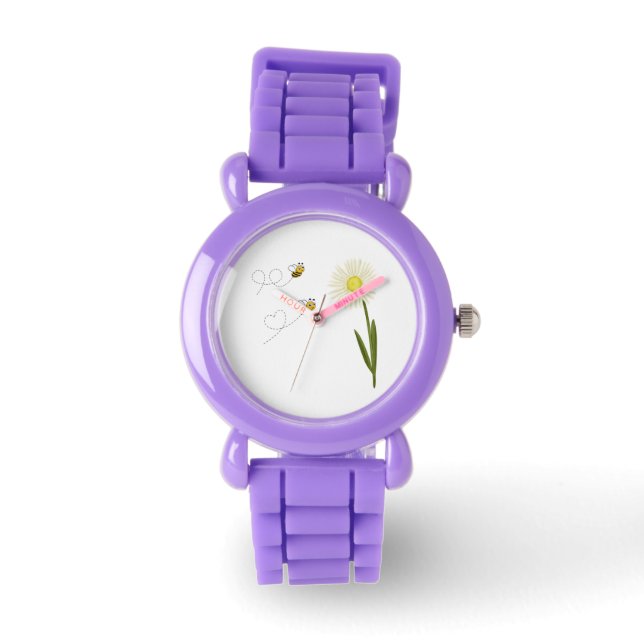Zwei kleine und niedliche Bienen Armbanduhr (Vorderseite)