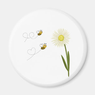 Zwei kleine und niedliche Bienen Magnet