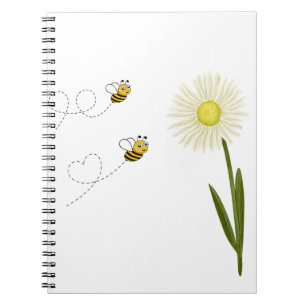 Zwei kleine und niedliche Bienen Notizblock