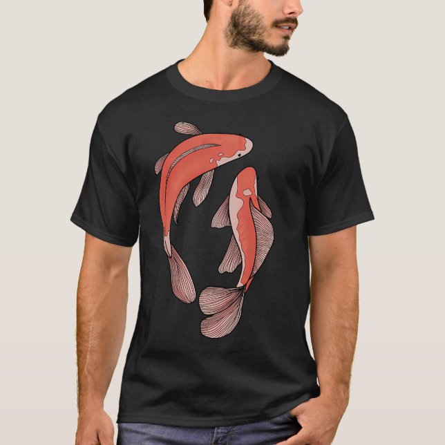 Zwei Koi-Fische T-Shirt (Vorderseite)