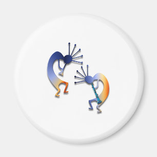 Zwei Kokopelli #13 Magnet