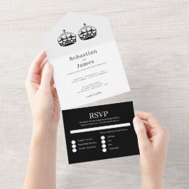 Zwei Könige machen eine Paarschwulenhochzeit All In One Einladung