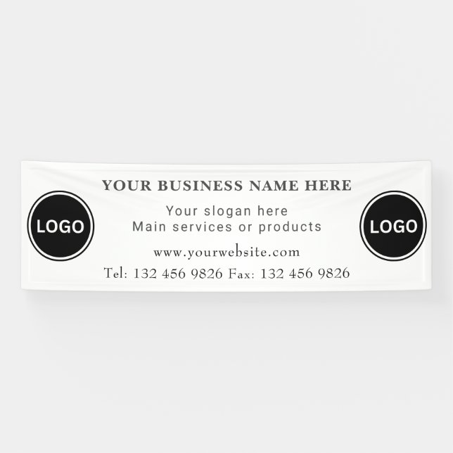 Zwei Kontaktdaten für Firmenlogos bearbeiten Banner (Horizontal)