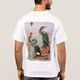 Zwei Kormoranarten, Vorder-/Rückseite T-Shirt