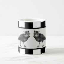 Zwei Krähen und schwarze Streifen