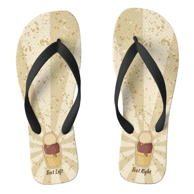 Zwei Kugeln Eisbecher Flip Flops (Fußbett)