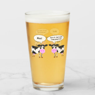 Zwei Kühe Joke Glas