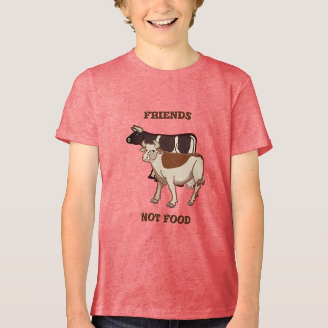Zwei Kühe Tri-Blend Shirt (Vorderseite)