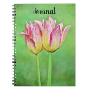 Zwei Künstlerische Tulips Journal-Notebook Notizblock