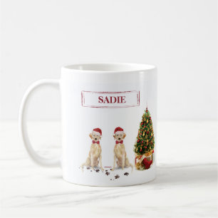 Zwei Labrador Retrievers Funny Christmas Dog Kaffeetasse