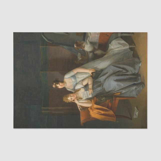 Zwei Ladys im Inneren von Marguerite Gerard Seidenpapier (Vorderseite)