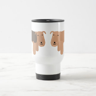 Zwei Lakeland-Terrier Reisebecher
