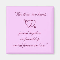 "Zwei Leben, zwei Herzen haben sich in Frien zusam