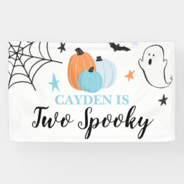 Zwei leckere Halloween-blaue Kürbis zum 2. Geburts Banner