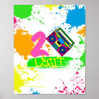 ZWEI LEGER, UM DEN 2. Geburtstag farbenfroh zu bee Poster