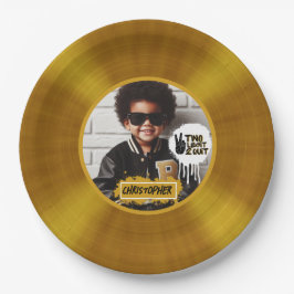 Zwei Legit 2 beenden das 2. Geburtstag Gold Record Pappteller