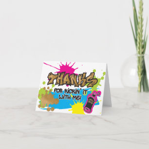 Zwei legit, um Graffiti-Style-Dankeskarten zu been Karte