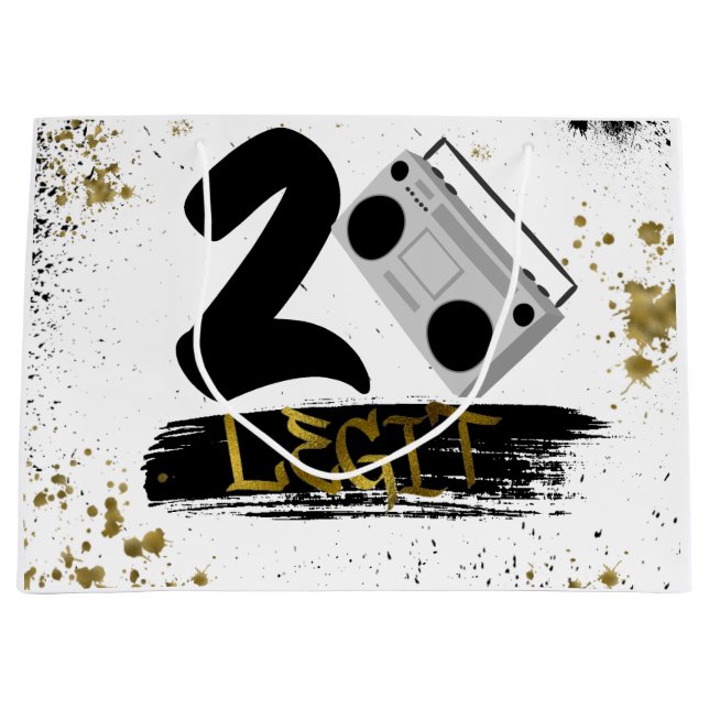 Zwei Legit zu beenden Geburtstag Große Geschenktüte (Vorderseite)