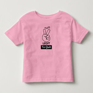Zwei Legit zu beenden - Geburtstag Meilenstein Shi Kleinkind T-shirt