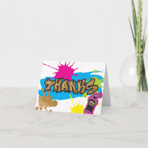 Zwei Legit zum Aufhören Graffiti-Style Dankeskarte Karte