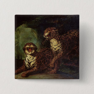 Zwei Leoparden, C. 1820 Button
