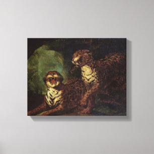 Zwei Leoparden, C. 1820 Leinwanddruck