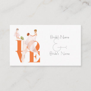 Zwei LIEBEN Lesbische Website Hochzeitkarte Begleitkarte