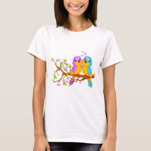 Zwei Lieben von Vögeln in Bäumen T-Shirt