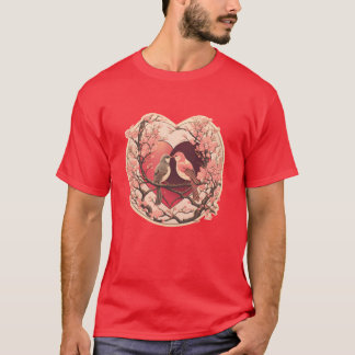 Zwei Liebesvögel Ein unvergängliches Valentinsgesc T-Shirt