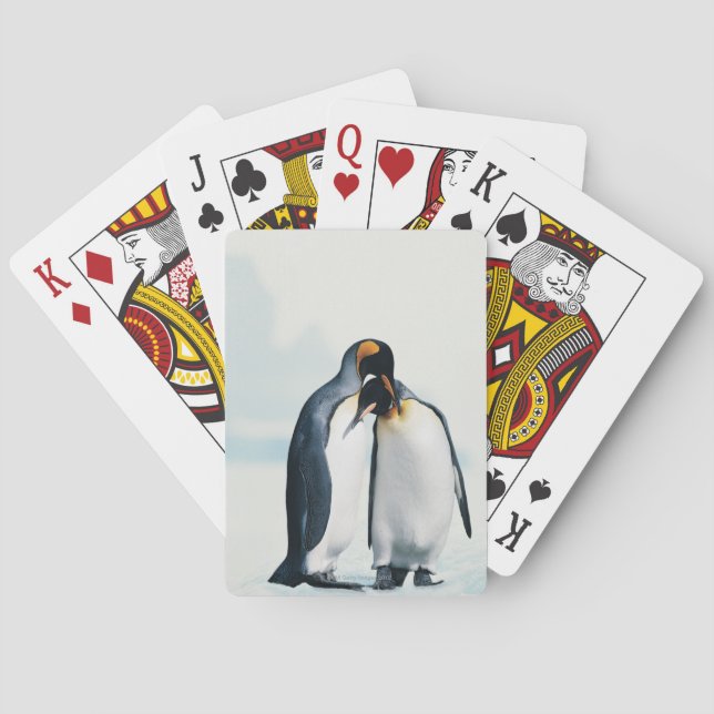 Zwei liebevolle Pinguine Spielkarten (Rückseite)