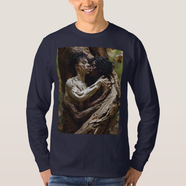 Zwei Liebhaber: Ein weißer Mann, ein schwarzes Mäd T-Shirt (Vorderseite)