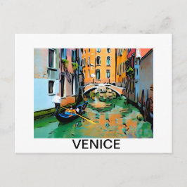 Zwei Liebhaber in einem Venedig, Italien Gondel. Postkarte